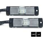 Feux de gabarit led 2 pcs feu d?encombrement blanc 12v / 24v = 004a / 004a feu �tanche feux led voiture ...