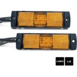 Feux de gabarit led 2 pcs feu d?encombrement jaune 12v / 24v = 004a / 004a feu �tanche feux led voiture ...