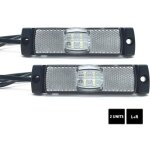 Feux de gabarit led blanc 12v / 24v tanches pour remorque camping - car accessoires voiture lot de 2 ...