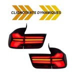 Feux noirs full led et dynamiques ligne g05 bmw x5 e70 2007 - 2013 (06224)