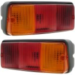 Feux remorque - lot de 2 feux droite et gauche - feux 4 fonctions et 3 fonctions - pour caravanes et ...