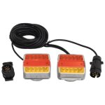 Feux de remorque 2 pcs rouge 105x75x10 cm ampoule led 12 v