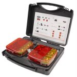 Feux de remorque magn�tiques � led sans fil - kit rechargeable �tanche 12 v / 24 v