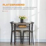 Feuille �paissie ensemble bistrot table de salle � manger avec chaises ensemble 1 table 2 chaises 80 ...