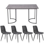 Feuille �paissie ensemble de salle � manger (5 pi�ces)table de salle � manger avec 4 chaises ensemble ...