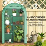 Feuille �paissie serre avec toit rond porte �tag�res r�sistante � lhiver serre en film dacier serre pour ...