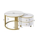 Feuille épaissie table basse ronde en mdf 2 en 1 table dappoint avec plateau brillant et 1 plateau en ... Feuille épaissie table basse ronde en mdf 2 en 1 table dappoint avec plateau brillant et 1 plateau en ...