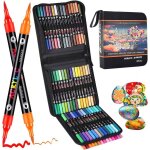 Feutre acrylique 120 couleurs 60 pices marqueurs peinture acrylique pour rochemarqueur peinture acrylique ...