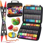 Feutre acrylique 60 couleurs 60 pi�ces feutre peinture acrylique double pointe pinceau marqueur acrylique ...