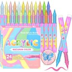 Feutre acrylique brush marker ? set de 24 couleurs pastel macaron marqueur peinture acrylique à pointe ... Feutre acrylique brush marker ? set de 24 couleurs pastel macaron marqueur peinture acrylique à pointe ...