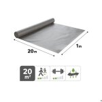 Feutre gotextile - axton - 1x20 m - couleur gris - tapis extrieur - mixte