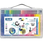 Feutres - milan - 0615350pck - lot de 50 - pointe conique - encre � base deau - multicouleur