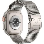 Ffo2world bracelet milanais acier inox pour apple watch 46mm / 49mm / 45mm / 44mm ultra 1 / 2 sries ...