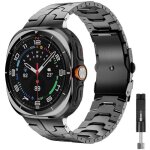 Ffo2world bracelet titane � iron � pour galaxy watch ultra / 2025 ? maillons m�talliques premium avec ...