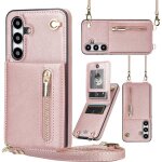 Ffo2world coque portefeuille galaxy s25 ultra ? �tui avec fermeture �clair porte - cartes b�quille et ...