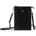 Ffo2world sac bandouli�re portefeuille femme cuir textur� cartes et pochette zipp�e pour smartphone ?7 ...
