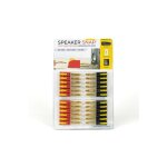 Fiches banane clipsables speaker snap - pack de 24 (audio connectique)