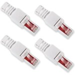 Fiche de c�ble r�seau patch rj45 cat6 cat5 lan montage sans outils fiche � sertir lot de 4 connecteur ...