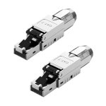 Fiche r�seau rj45 cat 7 - swapy - lot de 2 pi�ces - sans outil - 10 gbit / s - 1000 mhz - blindage stp ...