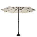 Figari - parasol circulaire  270 cm cru en aluminium