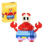 Figurine  assembler m. krabs ? bob l?ponge 65 cm ? 149 pices micro bricks - jeu de construction compatible ...