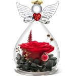 Figurine dange en forme de rose �ternelle cadeau pour maman ou grand - m�re d�me en verre avec fleur ...