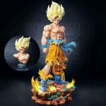 Figurine dragon ball z son goku super saiyan 23cm tete interchangeable neuve Figurine dragon ball z son goku super saiyan 23cm tete interchangeable neuve
