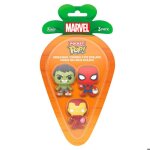 Figurine funko - funko - carrot pocket pop - pack de 3 - spiderman hulk iron man - orange