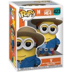 Figurine funko pop - funko - despicable me 4 - v minion - jaune - 10 cm