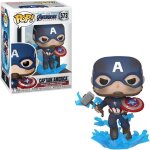 Figurine funko pop! marvel : endgame - capt america avec bouclier cass et marteau de thor