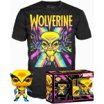 Figurine funko pop & t - shirt marvel wolverine black light