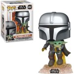 Figurine funko pop! star wars: the mandalorian - mando flying w / jet pack