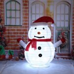 Figurines de jardin lumineuses avec motifs de nol bonhomme de neige et pingouin lampes led pour intrieur ...