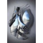 Figurine en m�tal statue art toile peinture romantique couple sculpture poster 3d amoureux sculpture ...