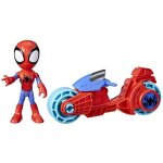 Figurine miniature - hasbro marvel - f7459 - spidey et moto - 10 cm - pour enfants 3 +