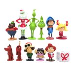Figurines de nol - gigicial - lot de 12 - pvc - multicolore - dcoration intrieure