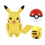 Figurine pikachu transformer + pokball ? jouet pokmon articul ? cadeau enfant ? figurine 2 en 1