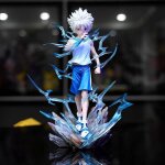 Figurine en pvc killua sur pied ? figurine de collection idale ? dcoration de bureau et cadeaux