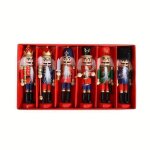 Figurines soldats casse - noisette - style europen - dcorations rouges et dores - nol