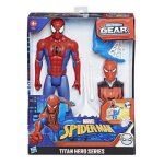 Figurine spider - man blast gear et accessoires - collection titan super heros marvel deluxe - spiderman ...