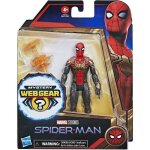 Figurine spider - man : spiderman 15 cm rouge et noir + mystery webgear - personnage articul? marvel ...