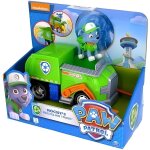 Pat patrouille : chien rocky et le camion poubelle vert - figurine et vehicule - paw patrol