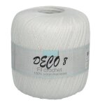 Fil  crocheter deco 8 blanc