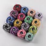 Fil de dentelle - fait � la main - color� - polyester - pour tricot et crochet - 16 sp�cifications