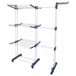 Fil a linge etendoir exterieur - mipan - avec roulettes - longueur extensible - taille 142. 5 * 64 * ...