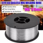 Fil de soudure fourré à flux acier sans gaz auto - blindé e71t - gs 0. 8mm 1kg mig universel pour tous ... Fil de soudure fourré à flux acier sans gaz auto - blindé e71t - gs 0. 8mm 1kg mig universel pour tous ...