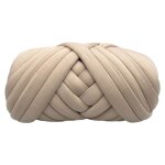 Fil à tricoter - fait main - beige - infusé de laine épaisse - matériau pour couvertures diy Fil à tricoter - fait main - beige - infusé de laine épaisse - matériau pour couvertures diy