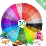 Filament pla 175mm 30 couleurs pour stylo 3d 5m par couleur 150m total accessoire de stylo 3d