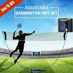 Filet de badminton portable tennis volley - ball support filet de badminton dextrieur filet de tennis ...