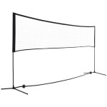 Filet de badminton volley tennis portable 2 hauteurs 94 - 158cm pe 400x60cm jardin sport extrieur polyvalent ...